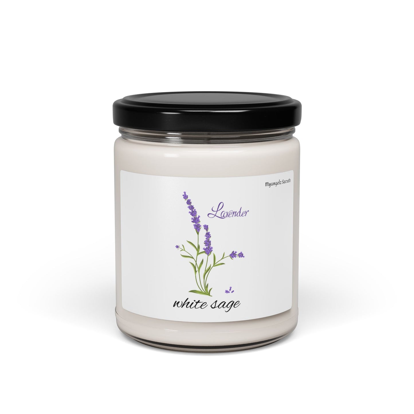 Myangelz Secrets White Sage Lavender Scented Soy Candle, 9oz