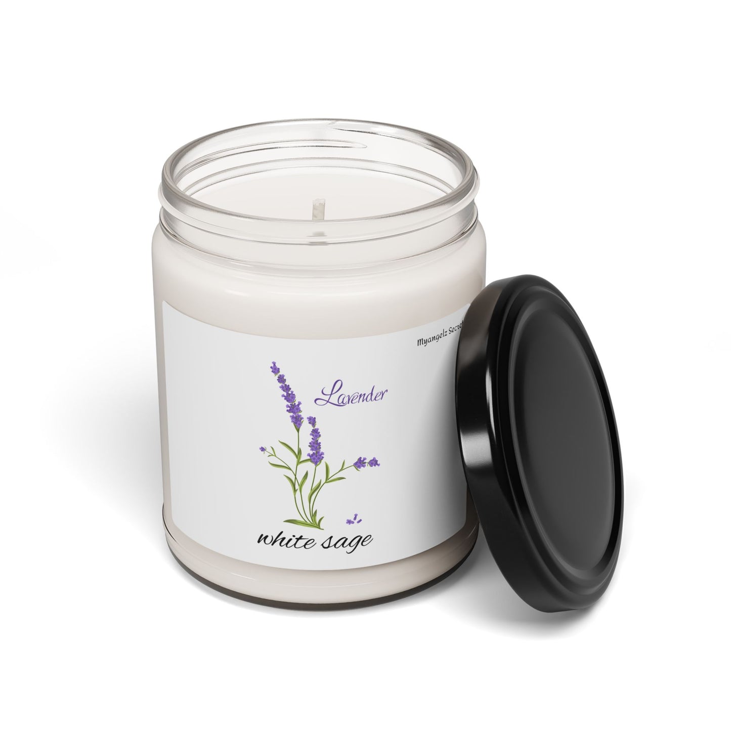 Myangelz Secrets White Sage Lavender Scented Soy Candle, 9oz