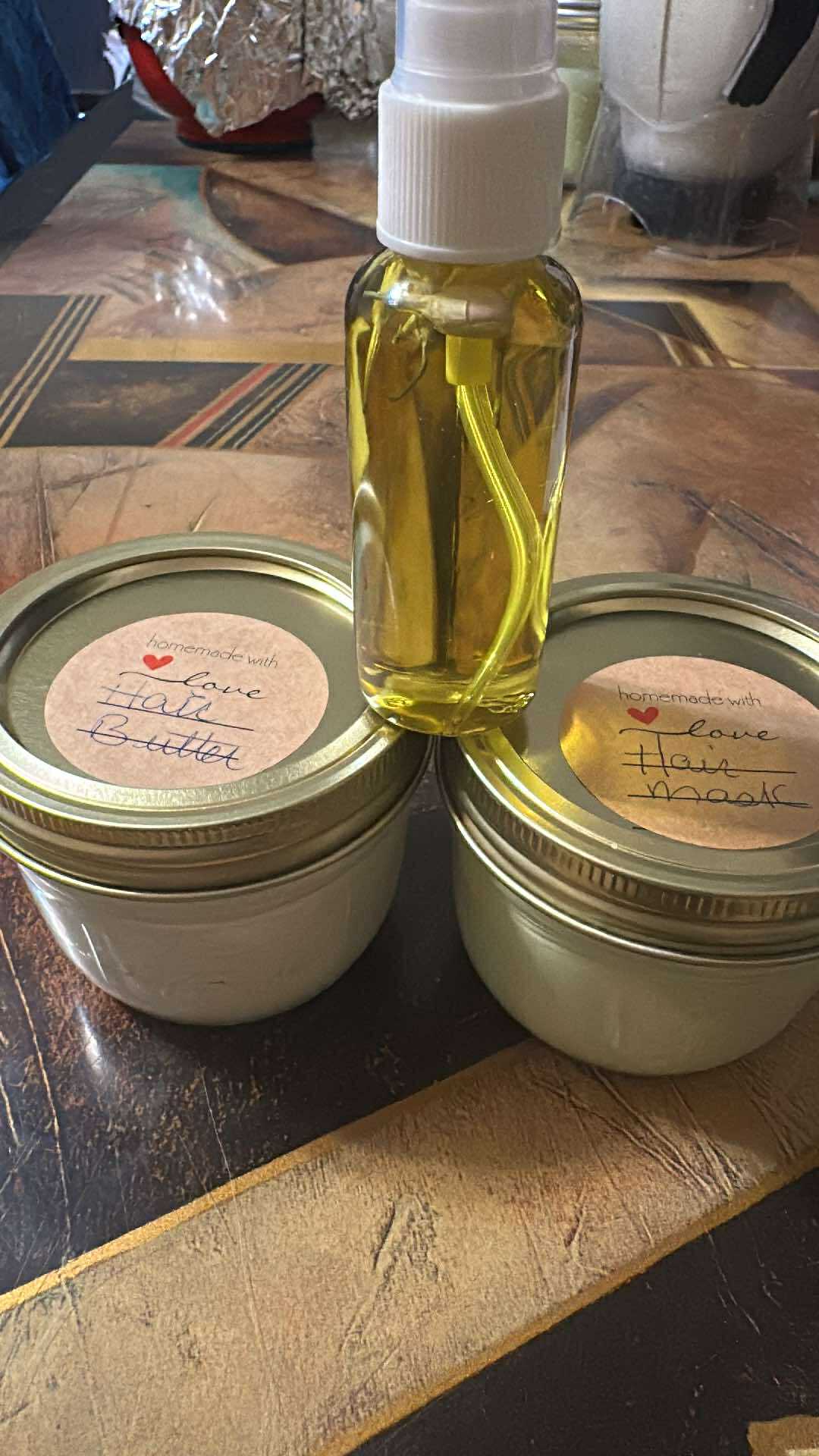 Myangelz Secrets Ultimate Hair Rescue Kit: Sample Herbal Hair Growth Oil, Rich and Creamy Hair Butter, and The Legendary Hair Crack Hair Mask