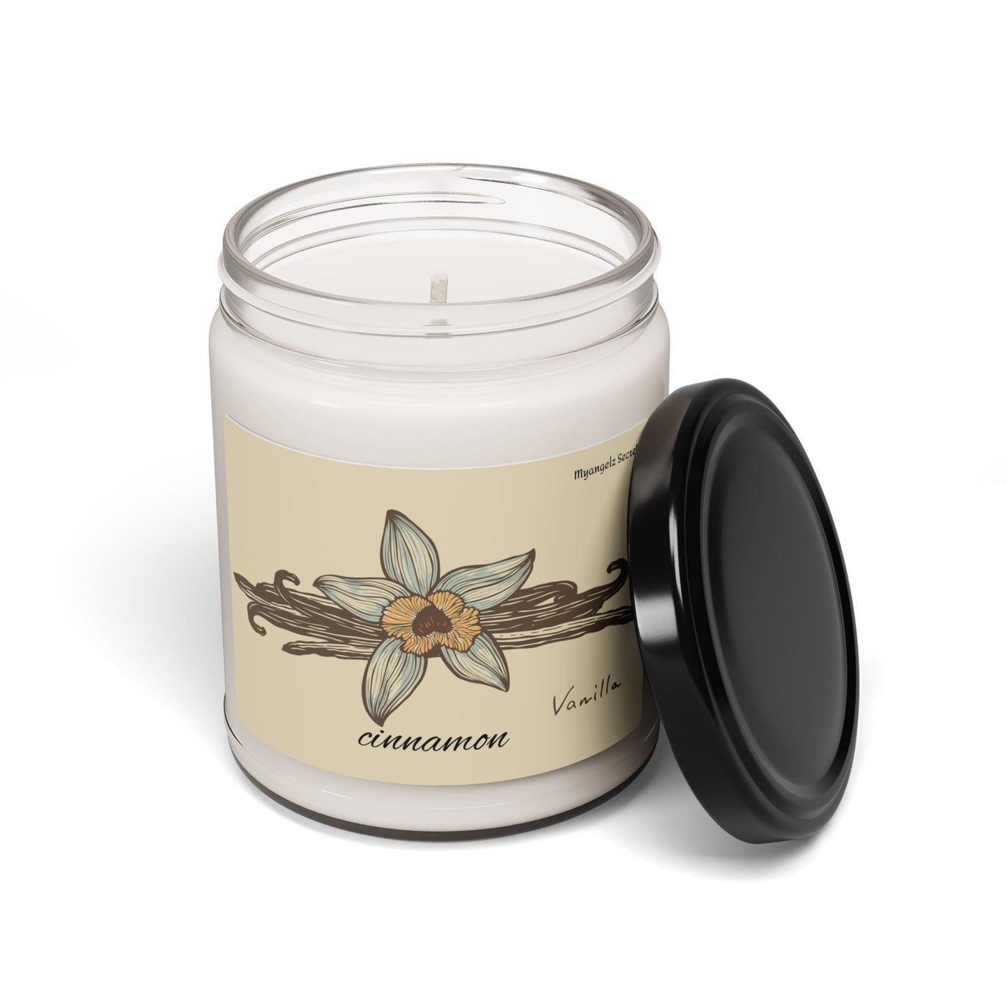 Myangelz Secrets Cinnamon Vanilla Scented Soy Candle, 9oz