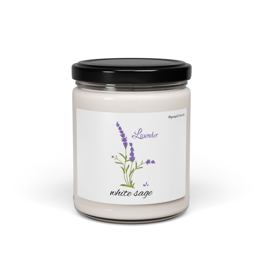 Myangelz Secrets White Sage Lavender Scented Soy Candle, 9oz
